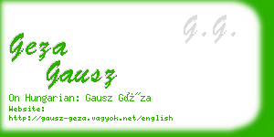 geza gausz business card